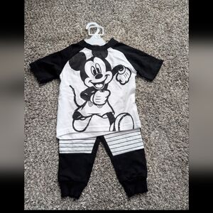 Disney Black and White Mickey Mouse Kids Matching Set
